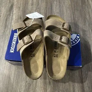 Birkenstock New w/ Box Arizona Tobacco Brown Oiled Leather Regular - 41 L 10 Birkenstock | Shoes | Birkenstock New W Box Arizona Tobacco  main image 2